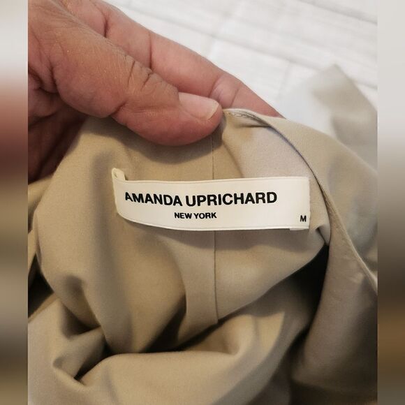 Amanda Uprichard Sleeveless Fabienne Faux Leather Bodysuit Dove Size M - Picture 13 of 16